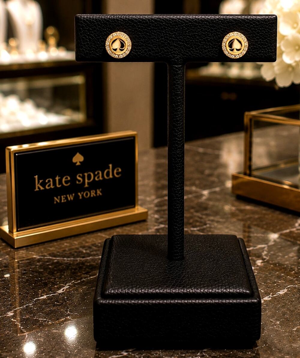 Kate Spade Spot The Spade Pave Halo Spade Studs